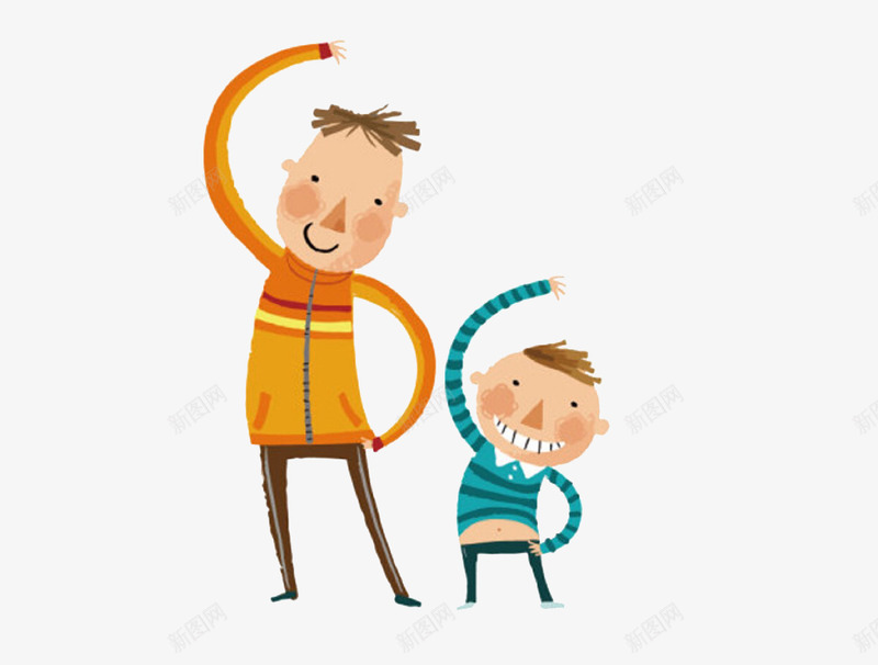 早起做操png免抠素材_新图网 https://ixintu.com 做操 卡通 微笑 素材