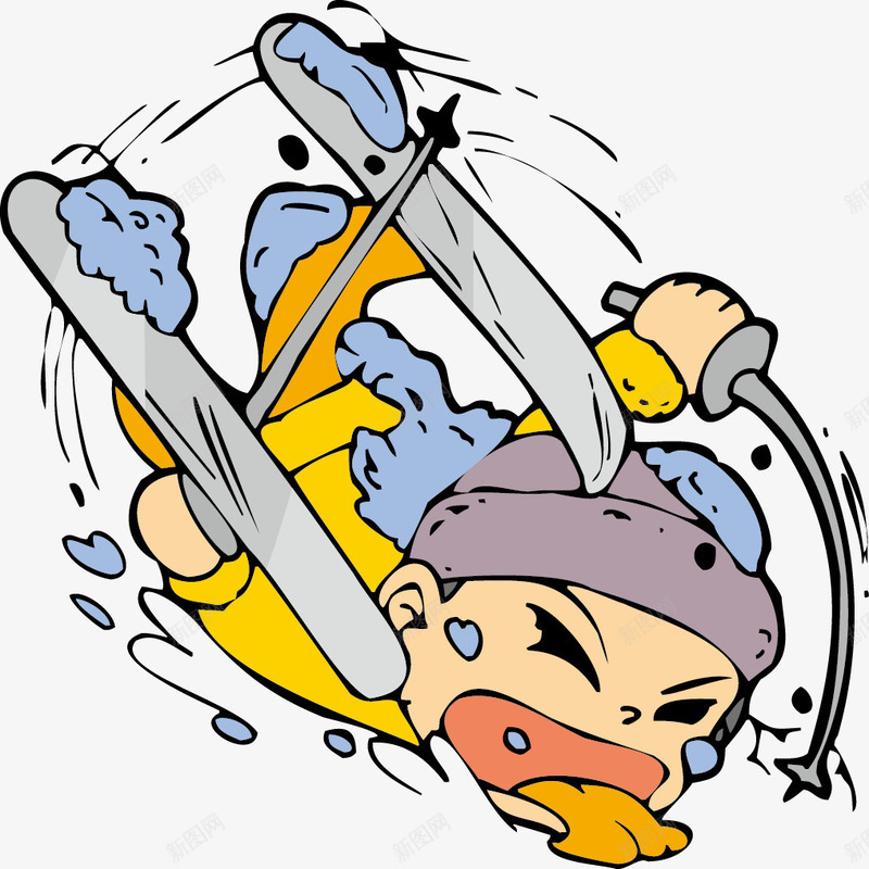 滑雪场摔倒的人png免抠素材_新图网 https://ixintu.com 人物 滑雪 滑雪场 雪地摔倒