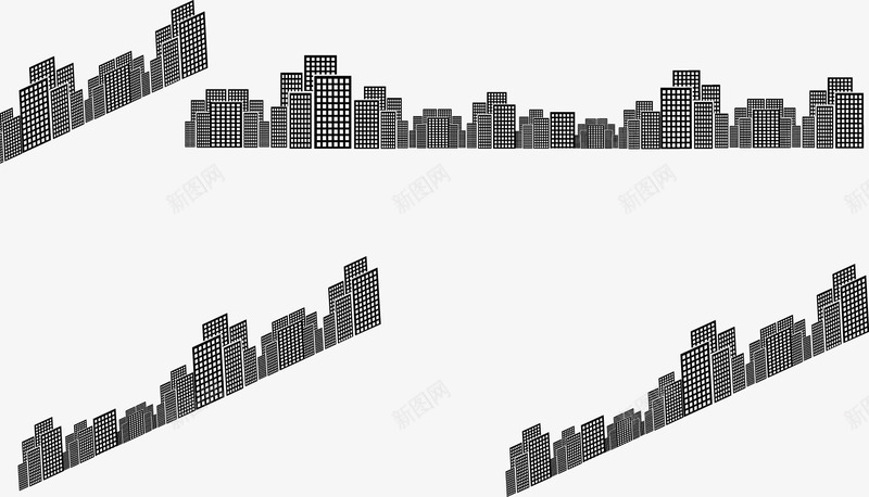 卡通矢量图ai免抠素材_新图网 https://ixintu.com 卡通 城市道路装饰 夜间城市楼房 建筑物 情景装饰 自然风景 矢量图
