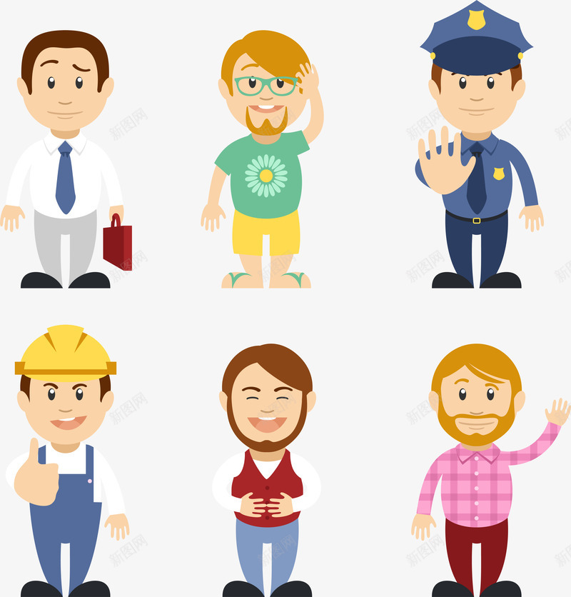 扁平化卡通职业人物矢量图ai免抠素材_新图网 https://ixintu.com EPS格式 人物 人物矢量 人物素材 人物设计 卡通 卡通人物 卡通素材 卡通设计 商务 工人 工程小人 工程师 扁平化小人 男子 矢量人物 矢量卡通 矢量图 矢量素材 素材 职业 职业人物 职业性格 警察 设计 设计素材