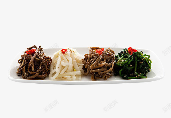 韩式好吃的凉拌菜png免抠素材_新图网 https://ixintu.com 凉菜 拌菜 海带丝 白萝卜丝 茶香菇丝