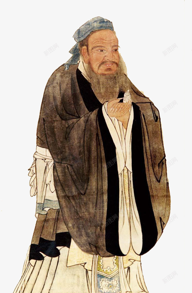 儒家孔子像png免抠素材_新图网 https://ixintu.com 儒家 儒家学派 创始人 孔子 尊贤 敬老尊贤