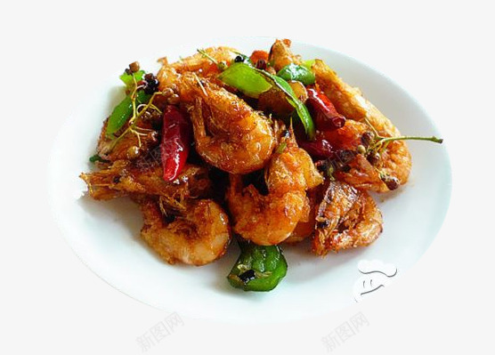 油炸大虾png免抠素材_新图网 https://ixintu.com 油炸大虾 海产品 海鲜 菜肴 麻辣虾