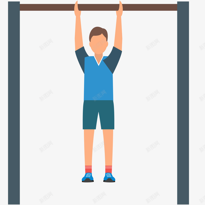 单杠运动插画矢量图ai免抠素材_新图网 https://ixintu.com 人物插画 体育 健身 单杠 矢量单杠运动 矢量图 运动 高低杠