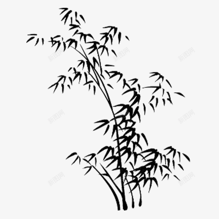 水墨植物竹子黑色竹子png免抠素材_新图网 https://ixintu.com 植物 水墨 竹子 黑色