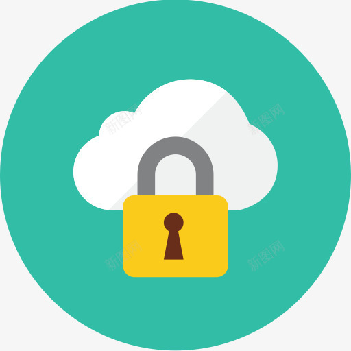 云锁定该公司免费包圆形图标png_新图网 https://ixintu.com locked 云 锁定