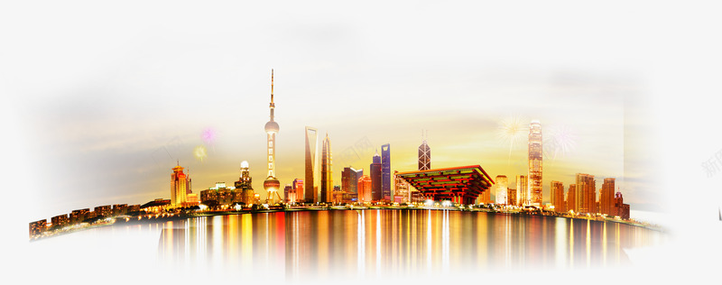 金碧辉煌的城市png免抠素材_新图网 https://ixintu.com 城市 金碧辉煌