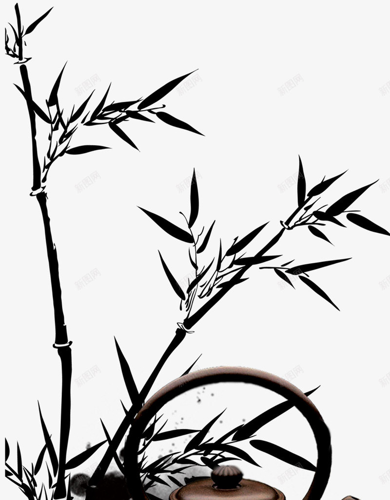 中国风古风茶文化竹子水墨png免抠素材_新图网 https://ixintu.com 中国风 古风 新茶 新茶上市 春茶上市 水墨 竹子 茶 茶叶 茶文化 茶艺