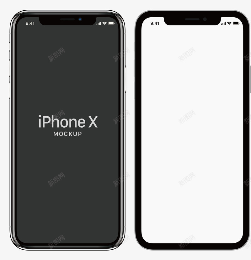 苹果手机矢量图ai免抠素材_新图网 https://ixintu.com iphoneX 手机 新款手机 潮流 矢量图 精美 苹果手机 苹果手机顶部状态栏
