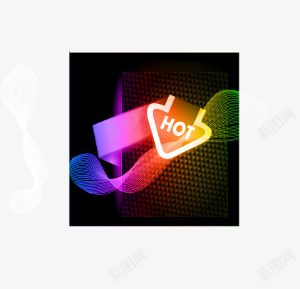 扭曲绚丽光带png免抠素材_新图网 https://ixintu.com 光带 彩色 扭曲 流畅 科幻