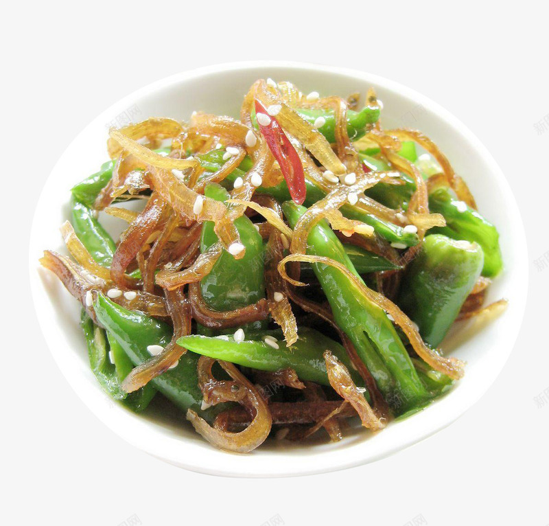 银鱼干炒青椒png免抠素材_新图网 https://ixintu.com 白芝麻 红椒 美食 银鱼 青椒 韩式小炒 餐饮元素