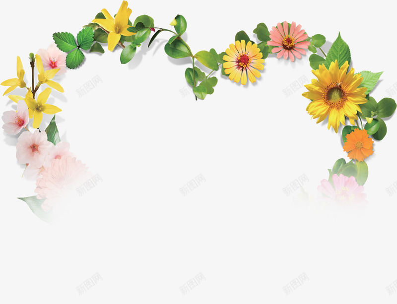 彩色手绘花朵装饰缤纷png免抠素材_新图网 https://ixintu.com 彩色 缤纷 花朵 装饰