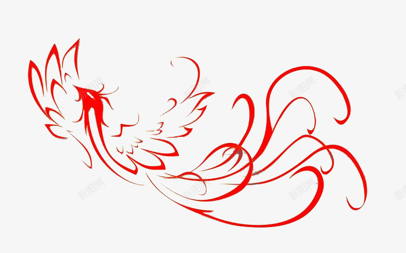 凤凰底纹png免抠素材_新图网 https://ixintu.com 中国传统文化 凤凰 展翅高飞 底纹 涅槃 纹身用图