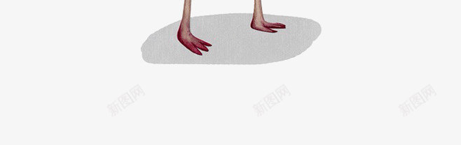 红色火烈鸟手绘叶子png免抠素材_新图网 https://ixintu.com 叶子 火烈鸟 火焰鸟 素材 红色