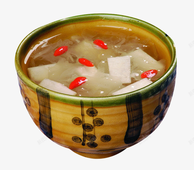 冰糖雪梨羹png免抠素材_新图网 https://ixintu.com 产品实物 冰糖雪梨 枸杞 美食 羹汤 装饰 餐饮