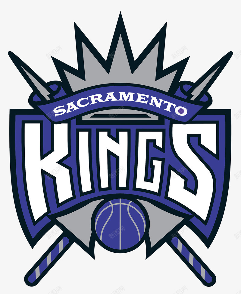 NBA萨卡拉门托国王队logo图标psd_新图网 https://ixintu.com LOGO设计 NBA队伍 nba球队logo 动感 卡通 平面设计 徽章 标志 球队标志 美职篮 队徽