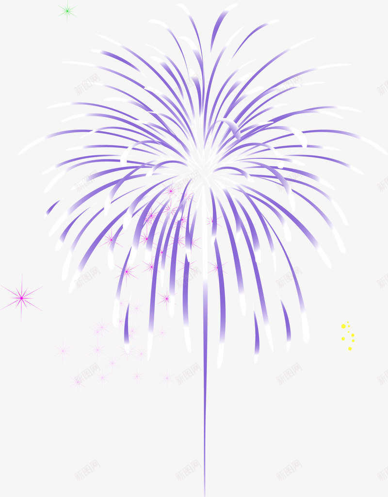 春节紫色绽放的烟花png免抠素材_新图网 https://ixintu.com 彩炮 挥春 新春烟花 春节烟花 烟花拖尾 烟花特效 生日礼花 礼花 紫色光晕 紫色烟花 绽放的烟花