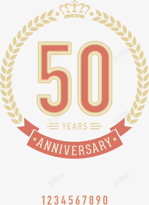 旧货50年周年标签png免抠素材_新图网 https://ixintu.com 50年周年标签 标签