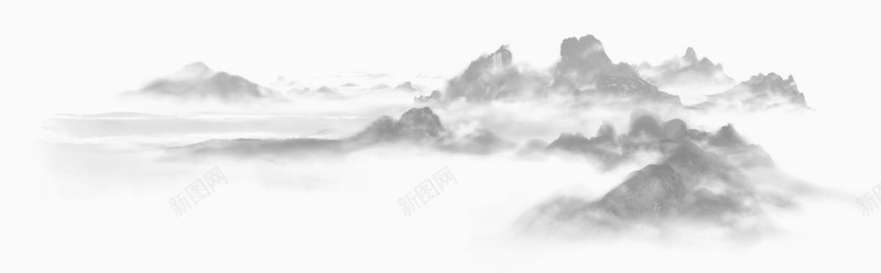 水墨山水png免抠素材_新图网 https://ixintu.com PNG元素 免费下载 古典 水墨 黑白