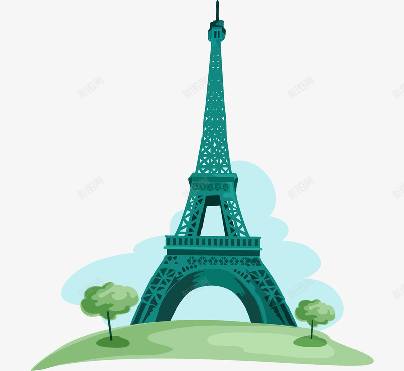 彩色世界名胜png免抠素材_新图网 https://ixintu.com 世界 名胜古迹 巴黎铁塔 旅行建筑