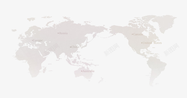 世界地图png免抠素材_新图网 https://ixintu.com 世界地图 地图素材 简约世界地图