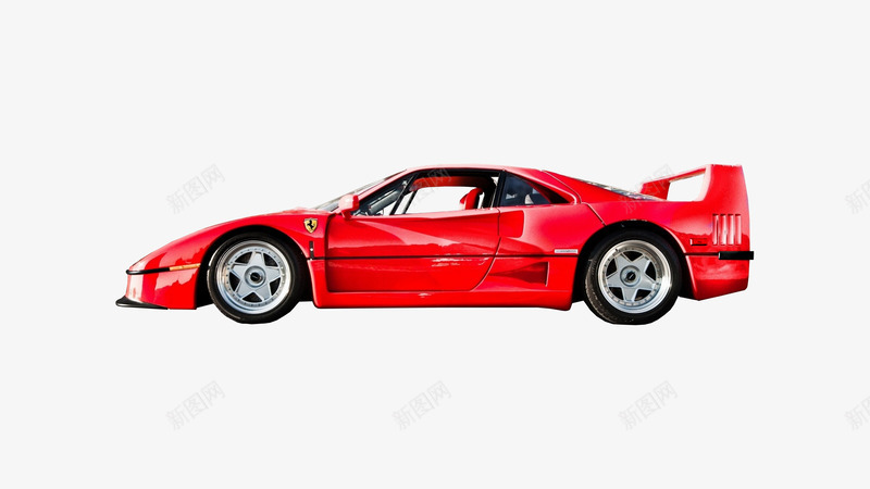 红色Ferraripng免抠素材_新图网 https://ixintu.com 交通工具 产品实物 法拉利 赛车 跑车 银色车轮