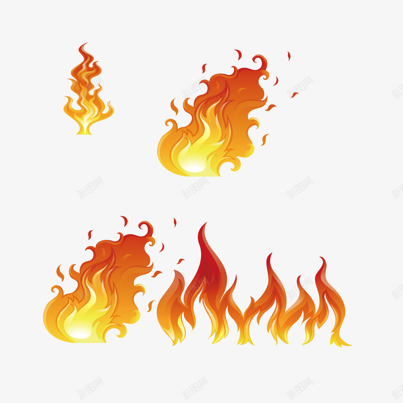 火焰合集png免抠素材_新图网 https://ixintu.com 卡通火焰 大火 橙色 火海 火焰喷射 熊熊大火