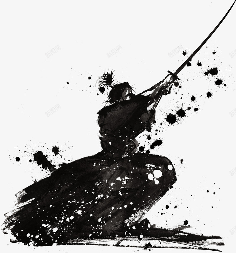 日本武士png免抠素材_新图网 https://ixintu.com 卡通 战士 拔刀 日本 日本元素 日本武士 武士 武士道