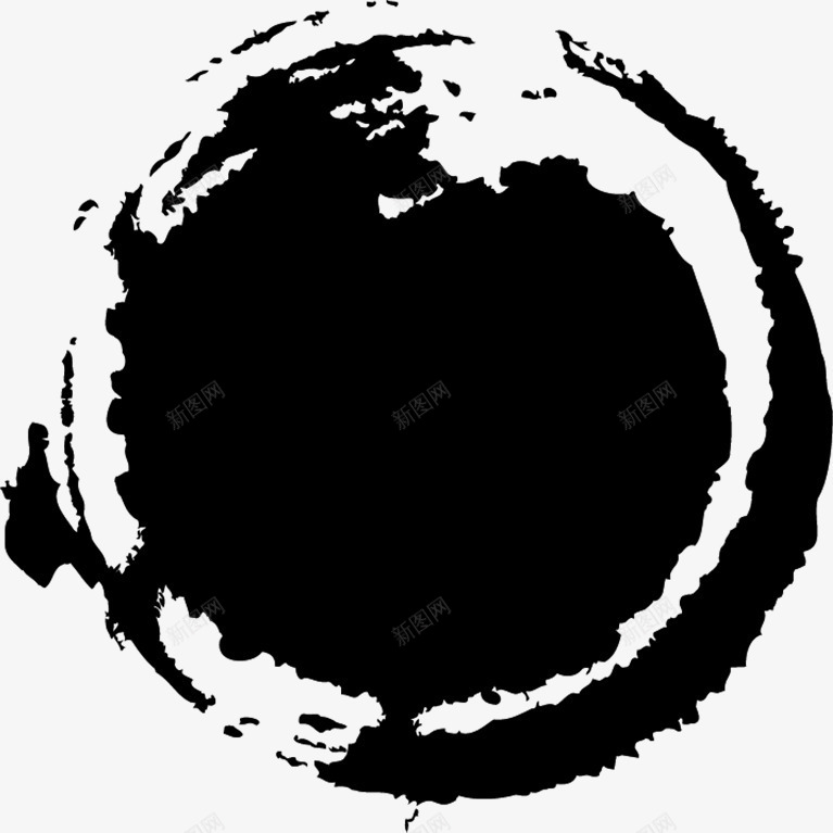 圆形飞溅笔墨毛笔效果合成png免抠素材_新图网 https://ixintu.com 合成 圆形 效果 毛笔 笔墨 飞溅