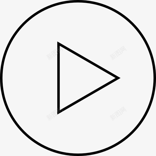 播放按钮图标png_新图网 https://ixintu.com 多媒体 多媒体选项 电影 箭 视频打码贴纸 视频播放器 音乐播放器的播放按钮