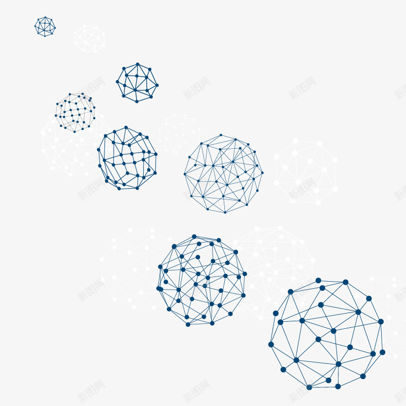 点线装饰图案矢量图ai免抠素材_新图网 https://ixintu.com 图案 点 球体 线 装饰 矢量图