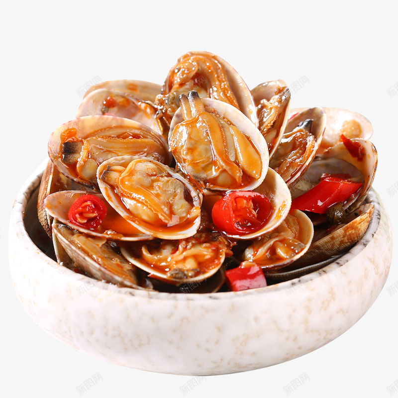 香辣花蛤png免抠素材_新图网 https://ixintu.com 产品实物 即食花甲 小海鲜 熟食 网红 零食 香辣花蛤免抠PNG 麻辣花蛤