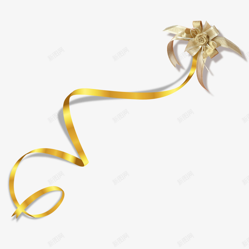 彩带png免抠素材_新图网 https://ixintu.com 彩带 彩带缠绕 彩带飘飘 活动素材 蝴蝶结 金色