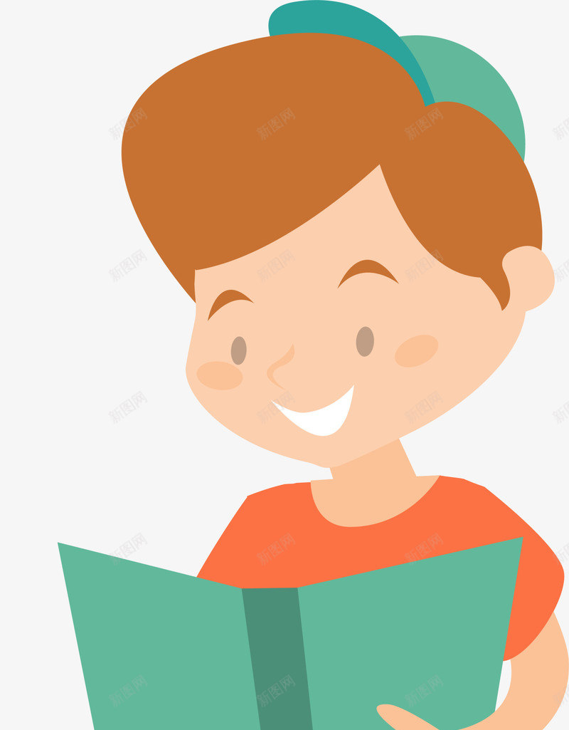 坐着看书的小男孩png免抠素材_新图网 https://ixintu.com 可爱小男孩 坐着的小朋友 坐着看书 坐着读书 开学季 开心 绿色书本 认真看书