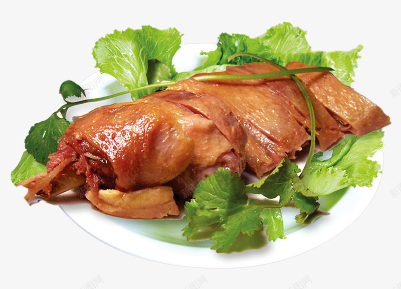 红烧鸭腿png免抠素材_新图网 https://ixintu.com 产品实物 红烧鸭腿 美食 餐饮 鸭肉