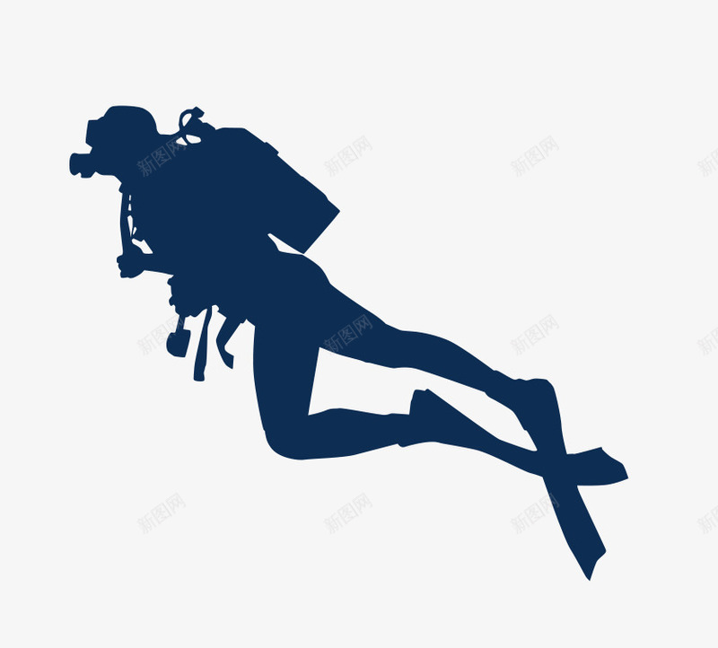 潜水员剪影png免抠素材_新图网 https://ixintu.com 海底剪影 游泳 游泳素材 潜水 潜水员 潜水员剪影
