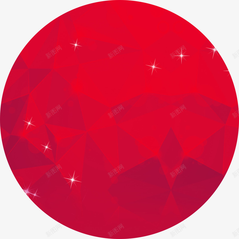红色球体上星光双11png免抠素材_新图网 https://ixintu.com 11 星光 球体 红色