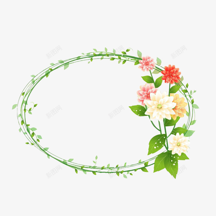 边框png免抠素材_新图网 https://ixintu.com 小天使 彩带 相框 矢量花纹 花 花纹 边框