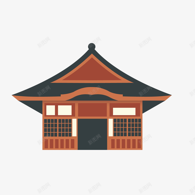 灰色房屋建筑元素png免抠素材_新图网 https://ixintu.com 三角形 几何 商务 图形 建筑 日本 灰色 窗户