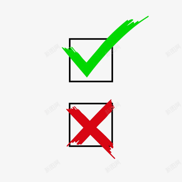 对错符号图标png_新图网 https://ixintu.com 勾叉 叉号 对不对 对号 对号叉号 对比 对错牌子 打勾打叉 打钩正确 方框打叉 符号免扣PNG 符号标签 红色叉叉 红色错号 绿色对号 错号