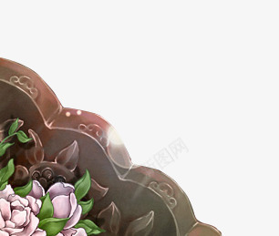 棕色花纹粉色花朵装饰png免抠素材_新图网 https://ixintu.com 棕色 粉色 花朵 花纹 装饰