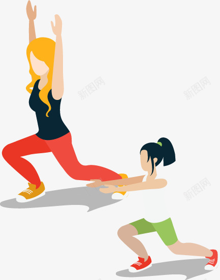 做运动的美女png免抠素材_新图网 https://ixintu.com 做运动 压腿 美女 黄头发