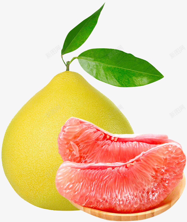 好看的红心柚子png免抠素材_新图网 https://ixintu.com 柚子 柚子叶子 水果 蔬菜 酸酸甜甜