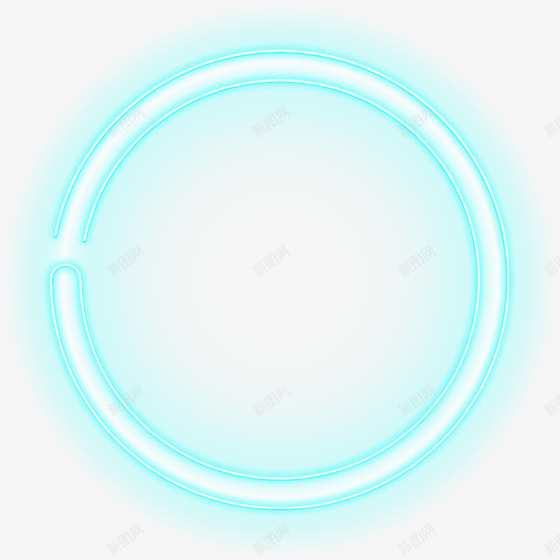 蓝色发光霓虹框灯图标png_新图网 https://ixintu.com 发光 彩灯 效果 框框 灯管 环形 科幻 蓝色 装饰 霓虹框灯 霓虹灯