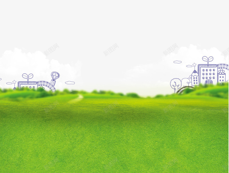 绿色草地png免抠素材_新图网 https://ixintu.com banner psd分层 卡通手绘 学生用品 平面海报 开学季 童趣卡通 背景 草地效果 首页