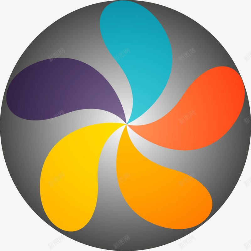 几何彩色花卉图图标png_新图网 https://ixintu.com 公司标志 几何图 几何立方 几何花型 圆 圆形 圆的标志 抽象 抽象的标志 标识 花卉 花卉图案 花的标志 风格