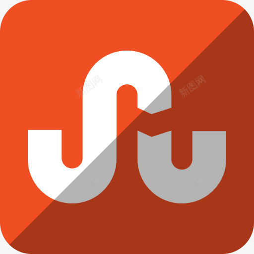 StumbleUpon社会阴影圆角矩形图标png_新图网 https://ixintu.com