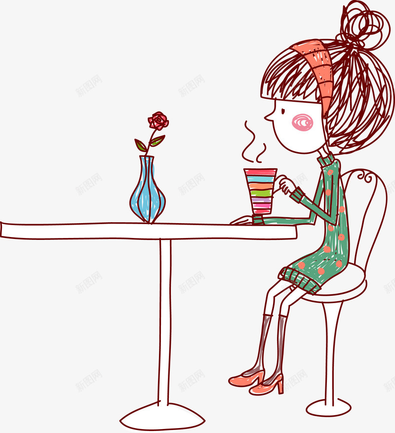 女生的生活喝饮料矢量图eps免抠素材_新图网 https://ixintu.com girl life s 丸子头 喝咖啡 喝奶茶 喝水 喝水的人 喝饮料 女孩 女生 女生坐姿 女生的生活 少女 彩杯 招牌奶茶 插画 早安咖啡 早安美女 暖饮 桌子 椅子 毛衣 热气 热饮 矢量图 穿裙子的女生 美女 高跟鞋