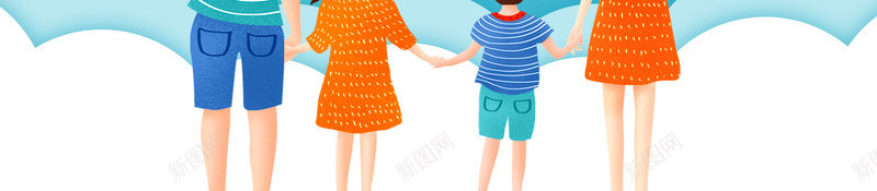 一家人暑期出游元素psd免抠素材_新图网 https://ixintu.com 一家四口 卡通人物 太阳 椰树 沙滩 海洋 艺术字 陪孩子过暑假