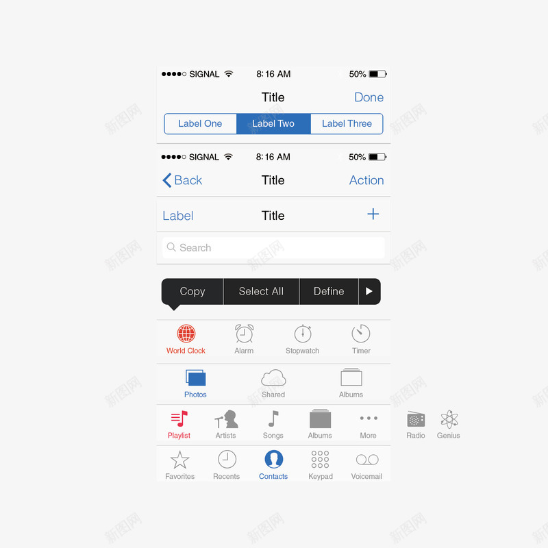 iOS状态栏png免抠素材_新图网 https://ixintu.com iOS状态栏 iPhone ios状态栏 手机状态 状态